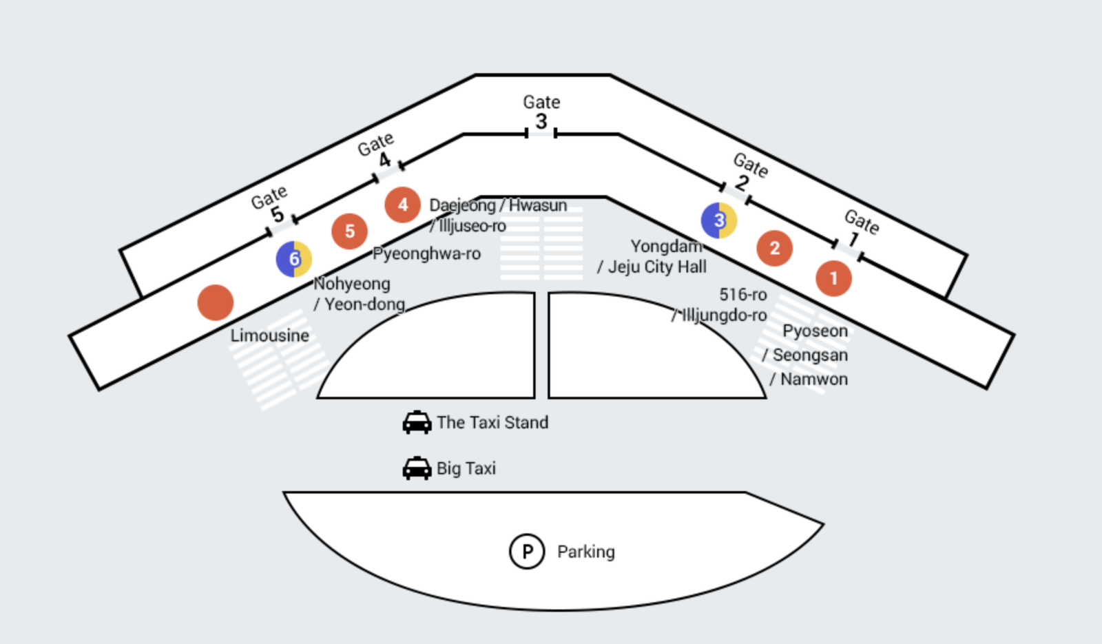Jeju airport limousine, Jeju airport limousine map, Jeju airport limousine route, Jeju airport limousine boarding, Jeju airport limousine gate, where to find the Jeju airport limousine