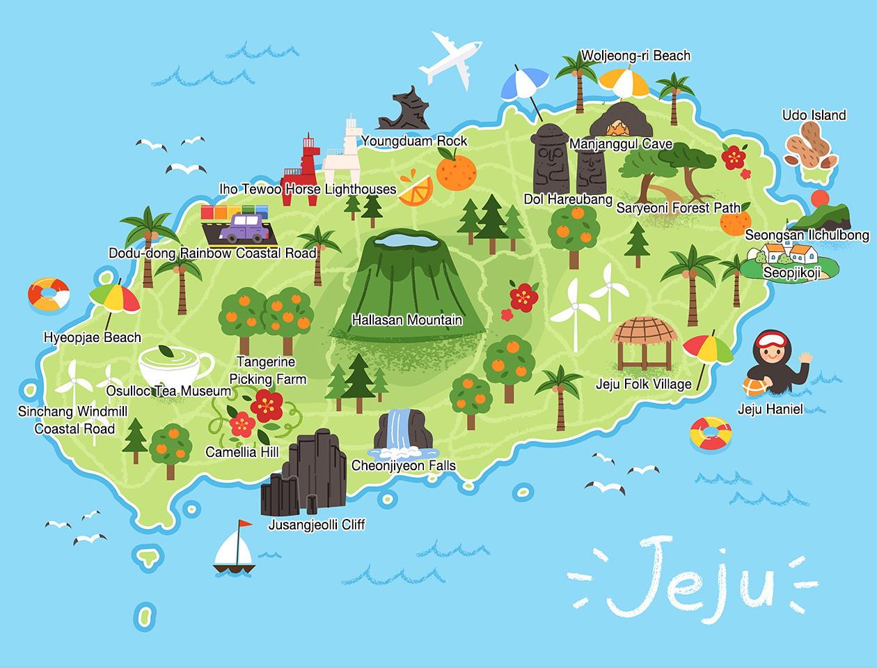 Jeju map, Jeju island map